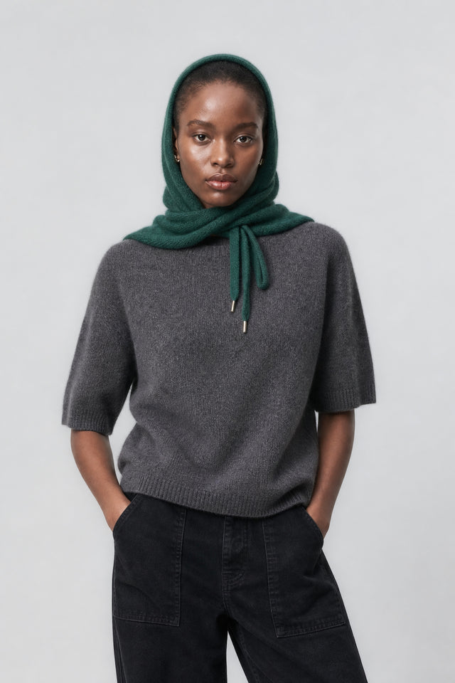 Alpaca knitted top WP01 | Dark Brown