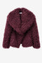 Studio Faux fur coat 61678 | Bordo