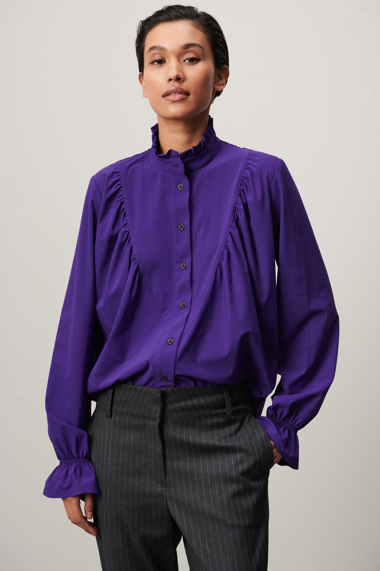 Roberta Blouse Technical Jersey | Purple