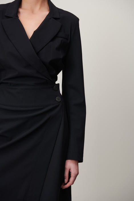 Laura dress technical jersey | Black