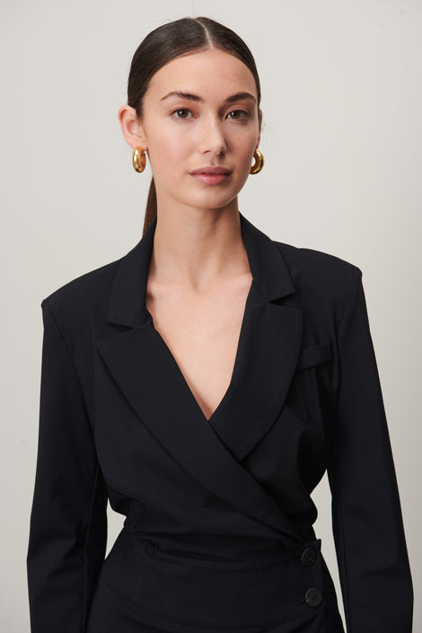 Laura dress technical jersey | Black