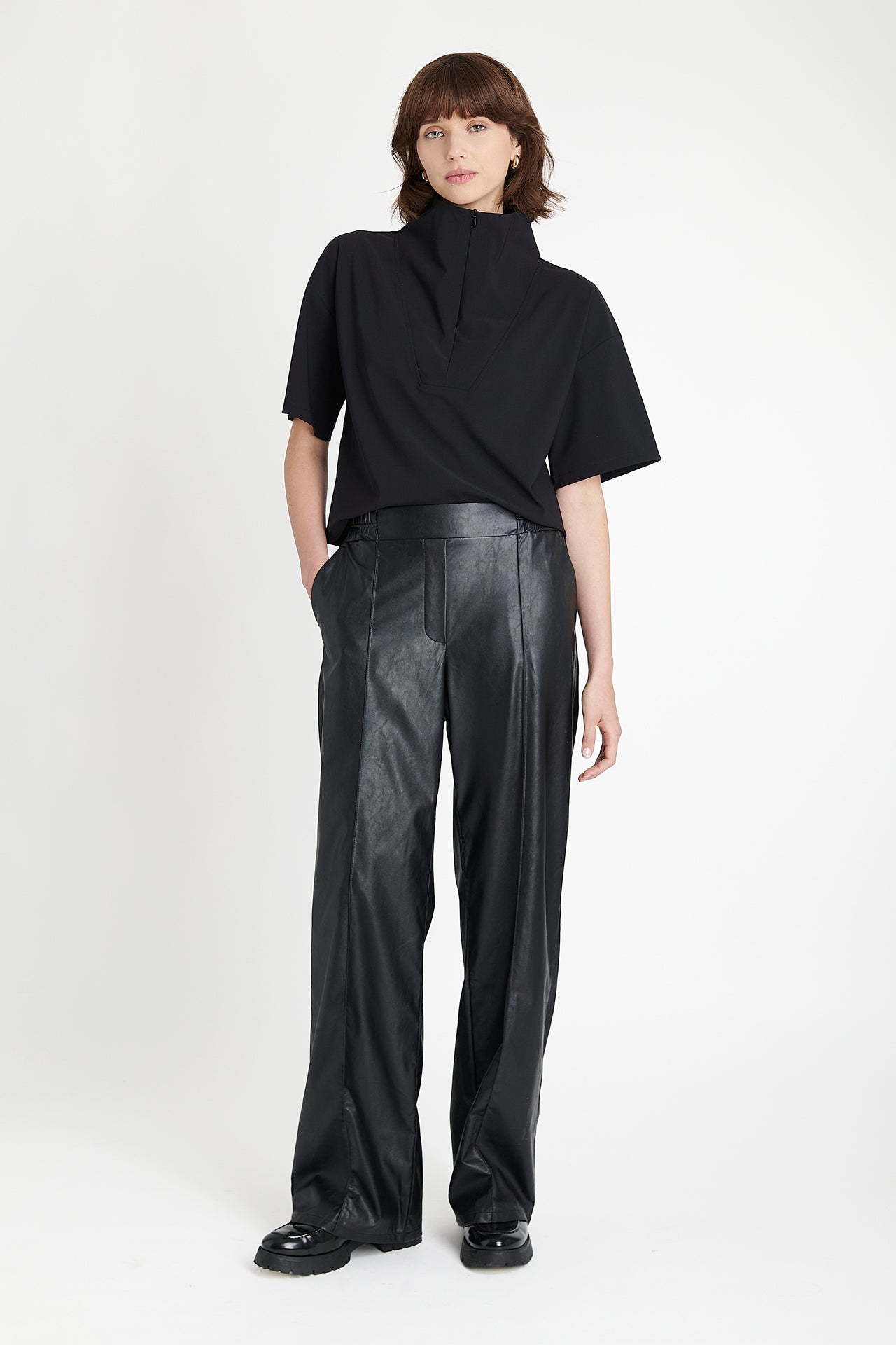 Thera eco leather pants | Black
