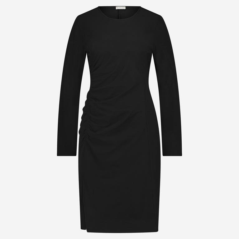 Scarlet Dress-LS Technical Jersey | Black