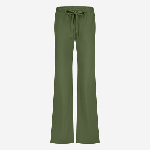 Carola structure technical jersey pants | Oliva green