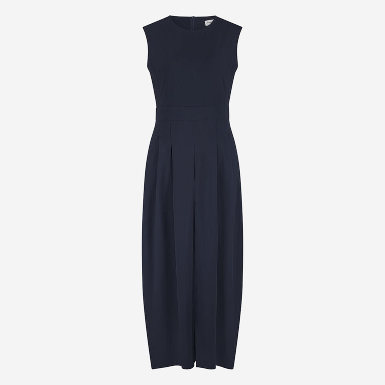 Jackie structure technical jersey dress | Blue