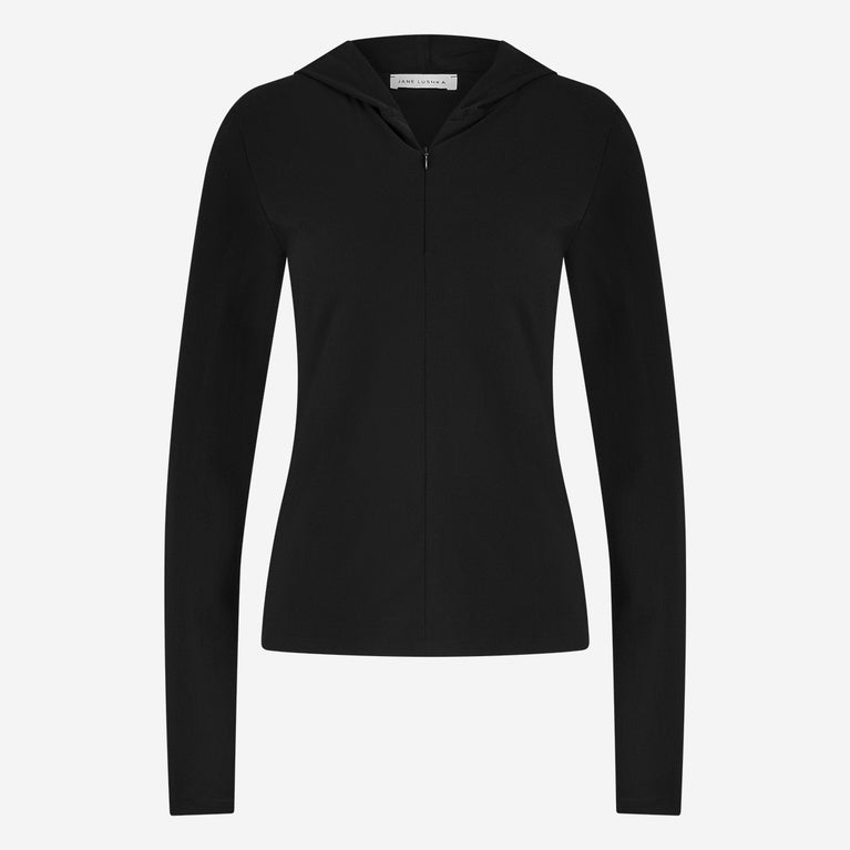 Melissa top brush tech jersey | Black