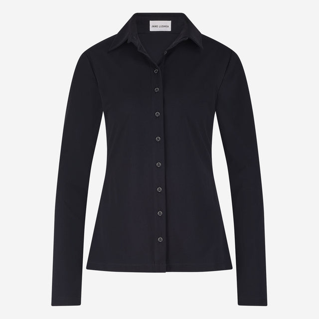 Kikkie blouse brush tech jersey | Black