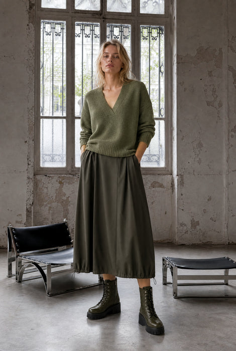 Albina skirt technical jersey | Green