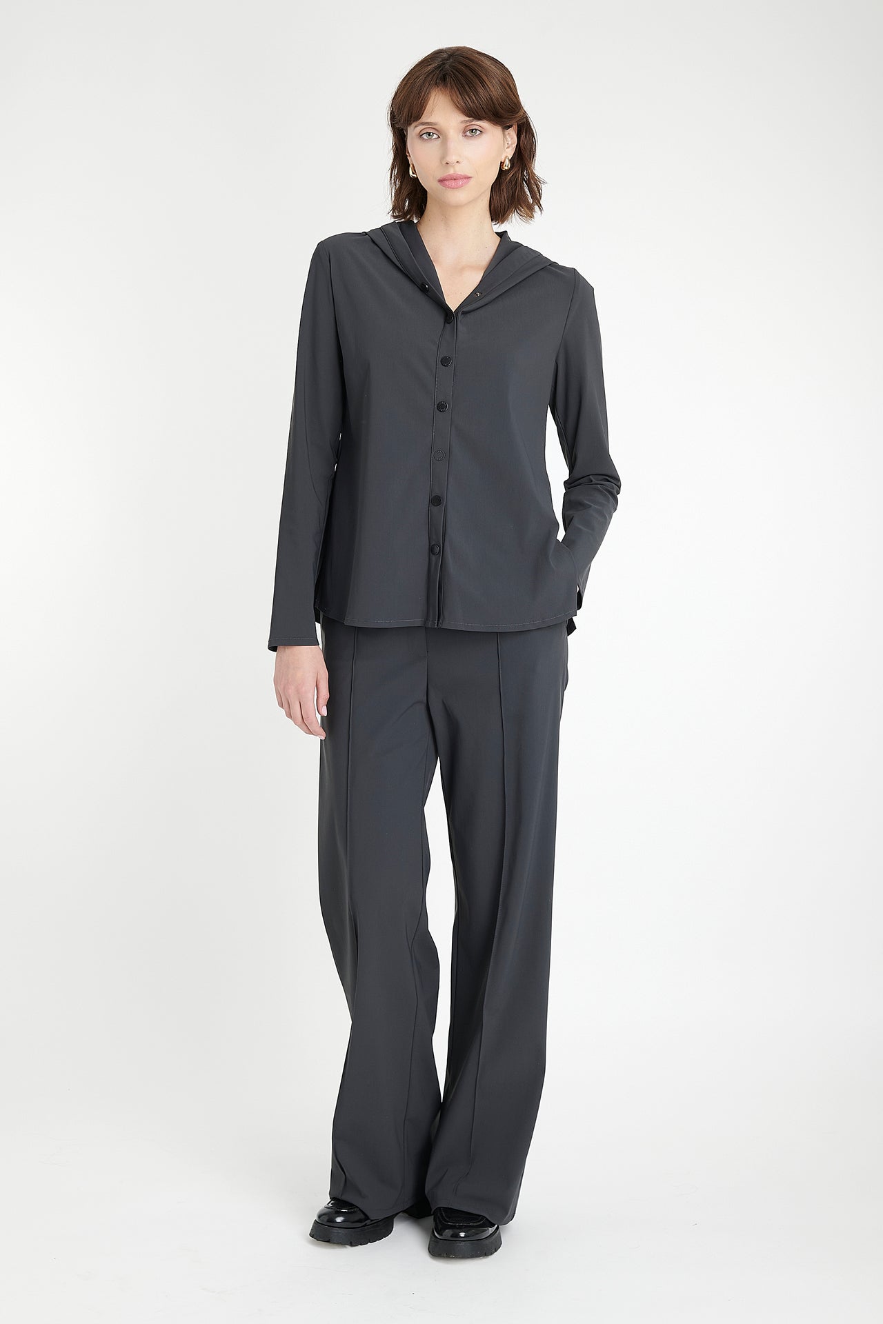 Veronica blouse technical jersey | Grey