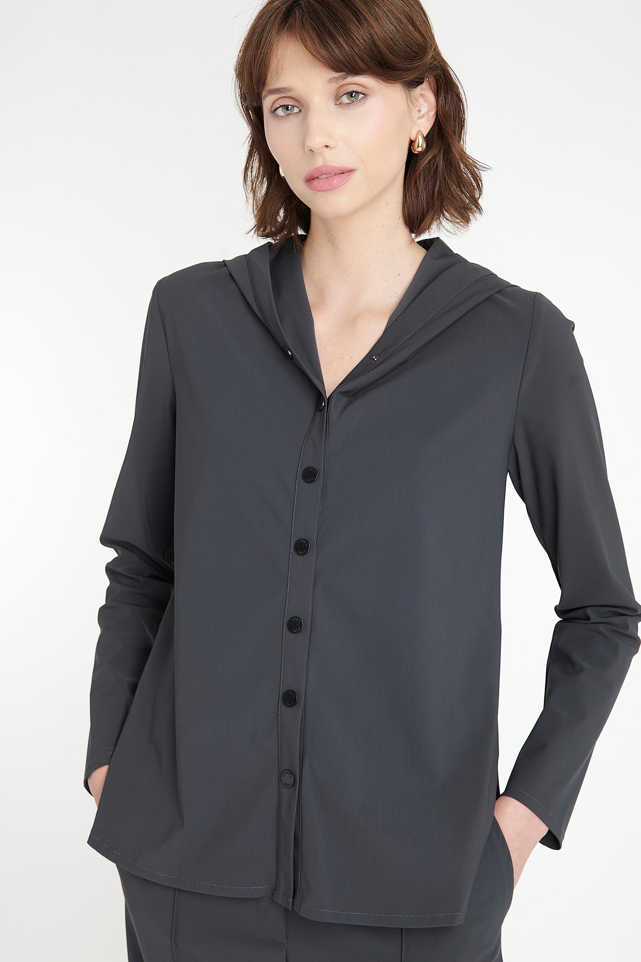 Veronica blouse technical jersey | Grey