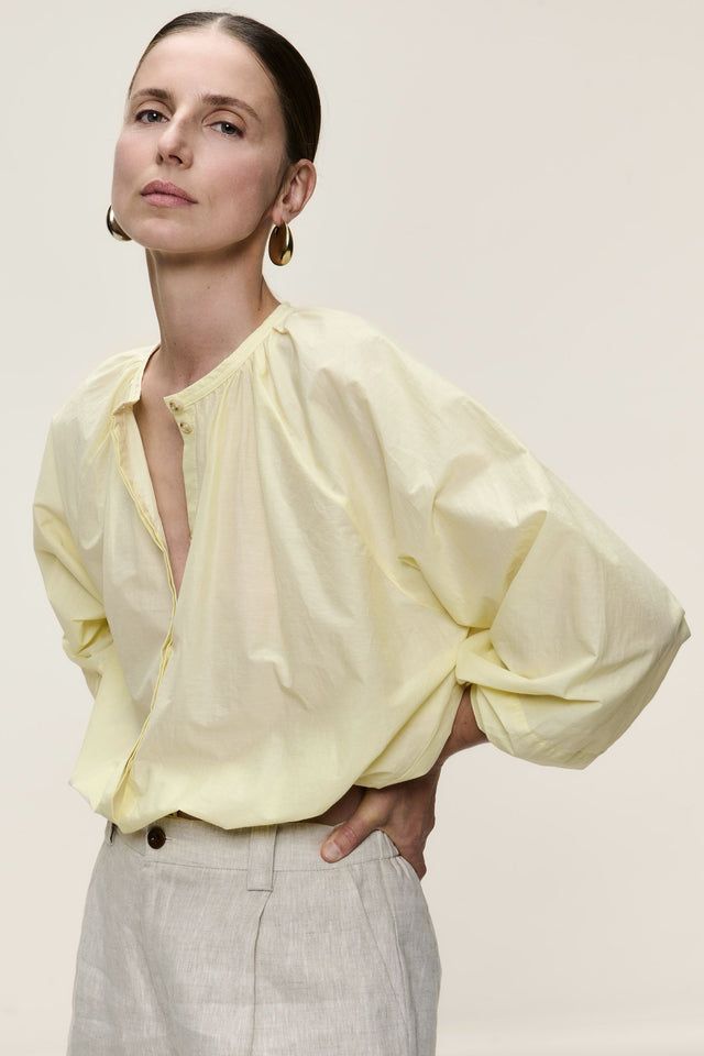 Kenta cotton blouse | Yellow