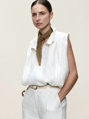 Rin linnen vest | Off White