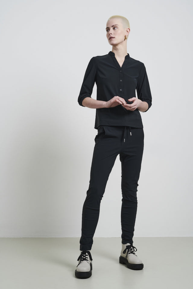 Pantaloni Anna - Maglia tecnica skinny fit | Grigio Notte