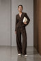 Jade fitted viscose blazer | Dark Brown
