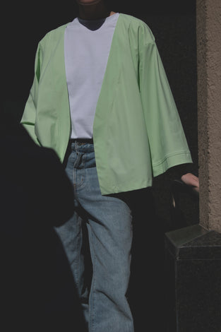 Maglia tecnica Kimono Blazer Alvera | Verde chiaro