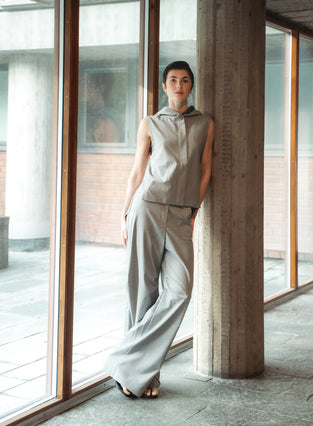 Jazmin viscose vest | Light grey