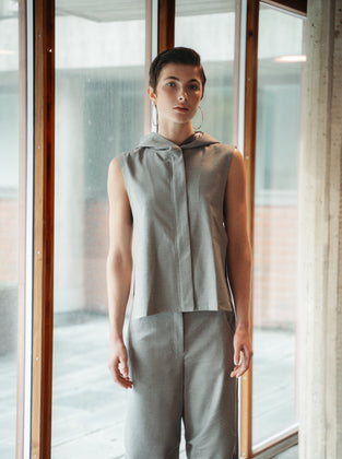 Jazmin viscose vest | Light grey