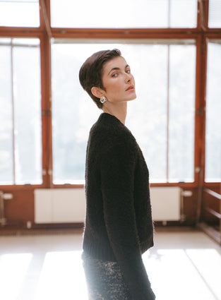 Dionisia sequins skirt | Black Silver