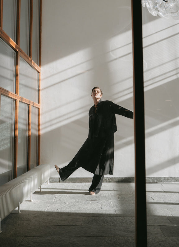 Alissa taffeta skirt | Black