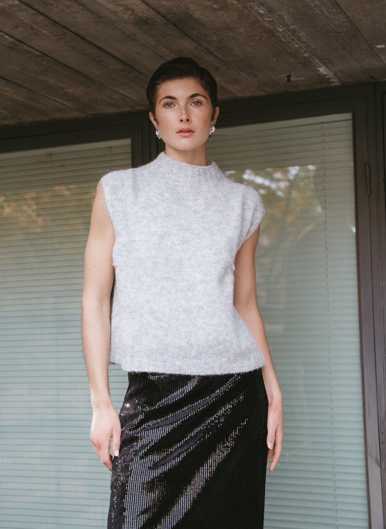 Alpaca Vest H24179 | Grey