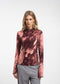 Janice allover print top | Allover Bordeaux