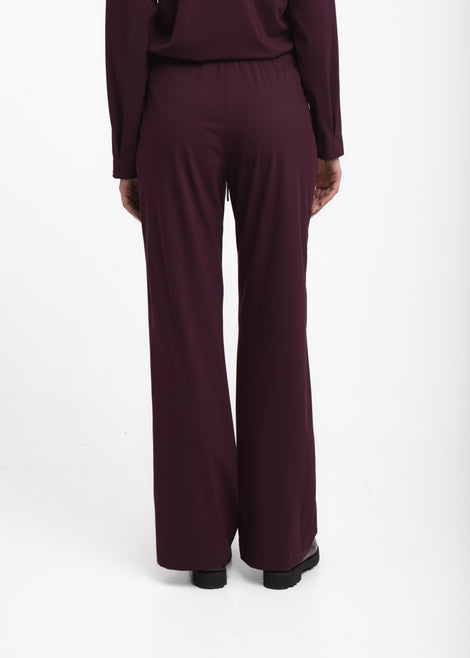 Evo wide-leg technical jersey pants | Cherry