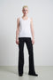 Top strappato facile da indossare Cotone organico | Bianco
