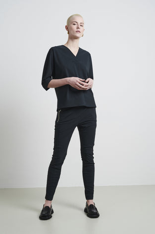 Pantaloni Emma-gamba dritta vestibilità Maglia tecnica | Grigio Notte