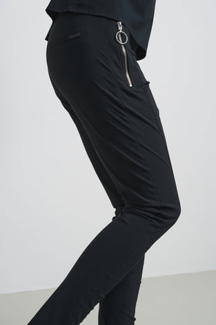Pantaloni Emma-gamba dritta vestibilità Maglia tecnica | Grigio Notte