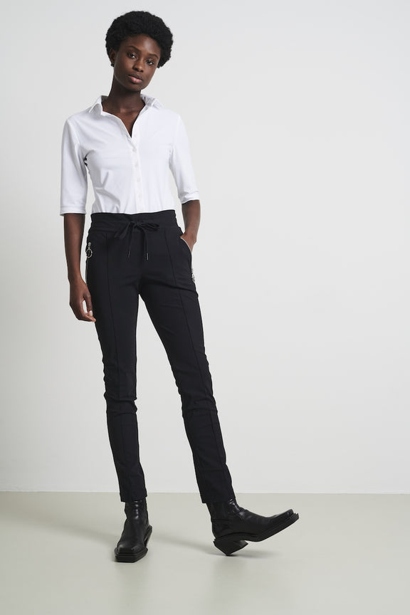 Kikkie Blouse Technical Jersey | White