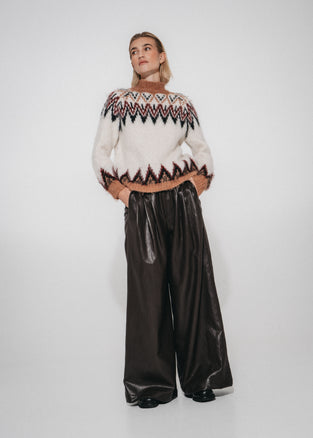 Brushed winter pullover H26001 | Off White