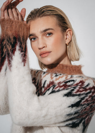 Brushed winter pullover H26001 | Off White