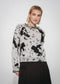 Jacquard print pullover 2372 | Ecru Moro
