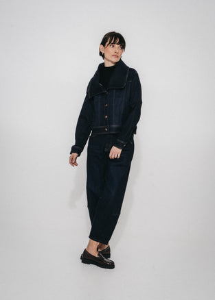 Dramak ultimate barrel jeans | Dark Blue