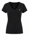 T-shirt con scollo a V, facile da indossare, cotone biologico | Nero