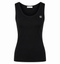 Top strappato facile da indossare Cotone organico | Nero