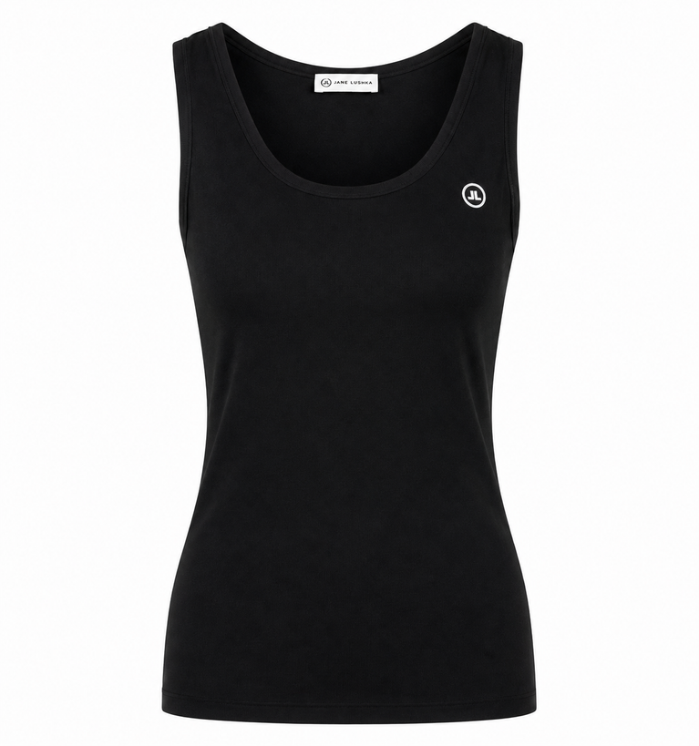 Top strappato facile da indossare Cotone organico | Nero