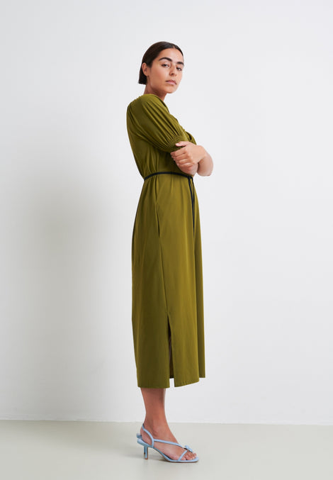 Lorna Dress Technical Jersey | Oliva green