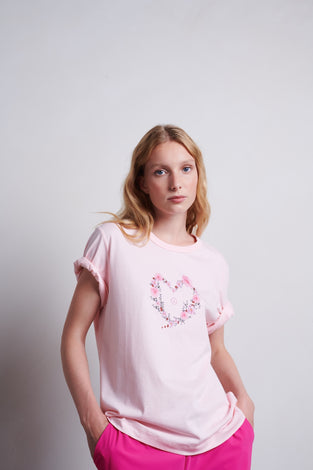 T-shirt Tyra Sun in cotone biologico | Rosa