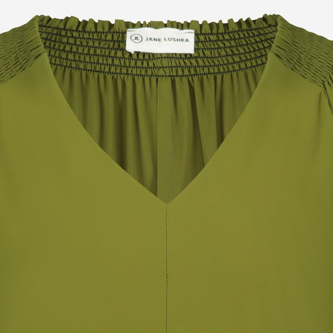 Lorna Dress Technical Jersey | Oliva green