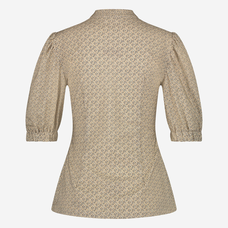 Tonnie Blouse Technical Jersey | Beige Melange